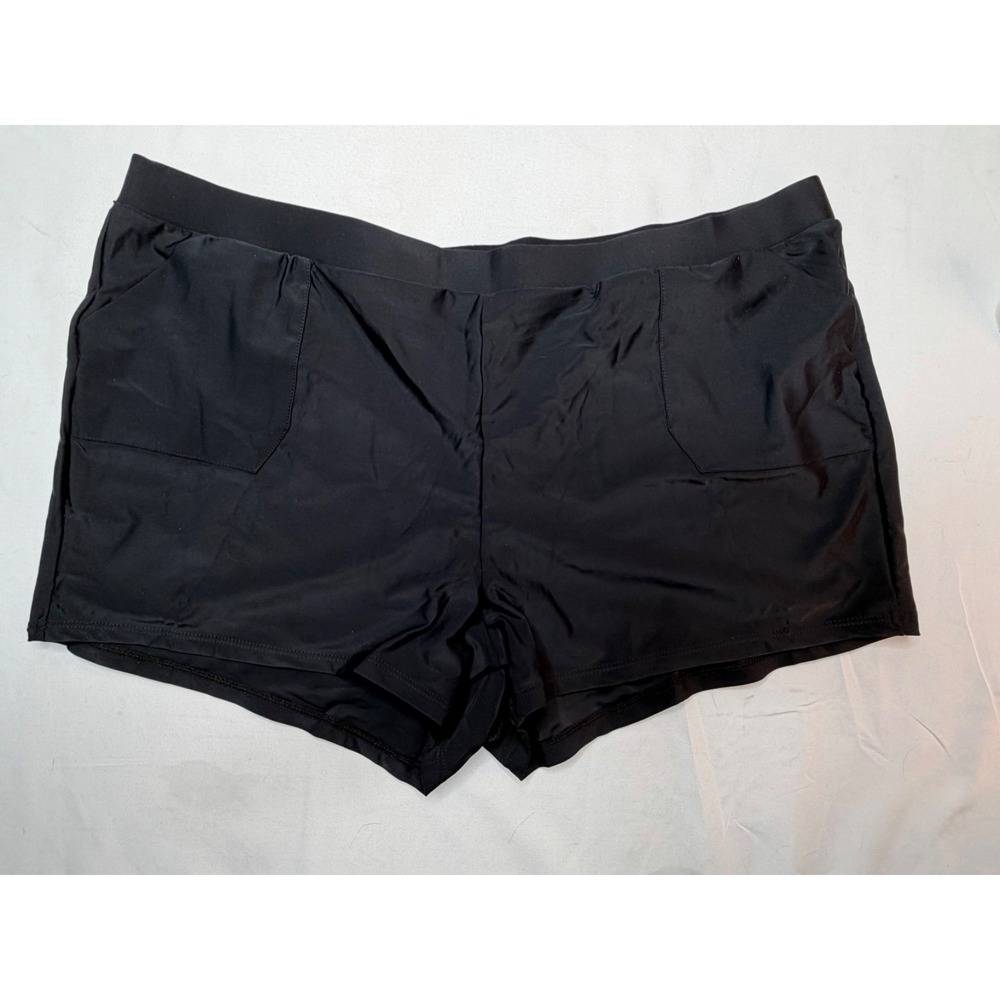 Swimsuits For All 3XL 3X 2PC Blouson Tankini Set Black‎ Gray Abstract Print NWOT - Picture 11 of 15